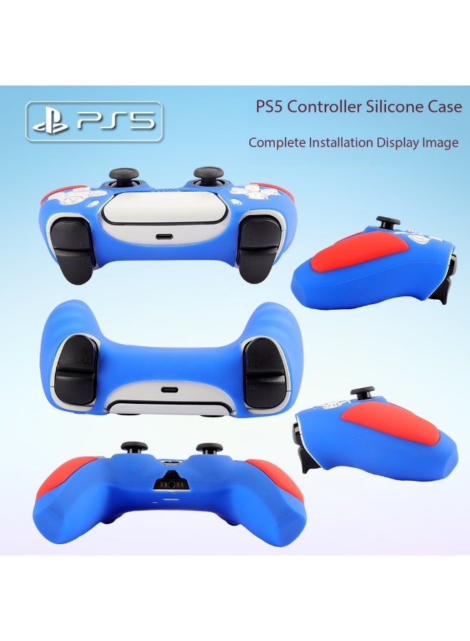 TNGames PS5 Controller Silicone Case, Red-Blue Contrast Color, High Elasticity & Anti-Slip Cover, Compatible with PlayStation 5 Wireless Controller - Image 3