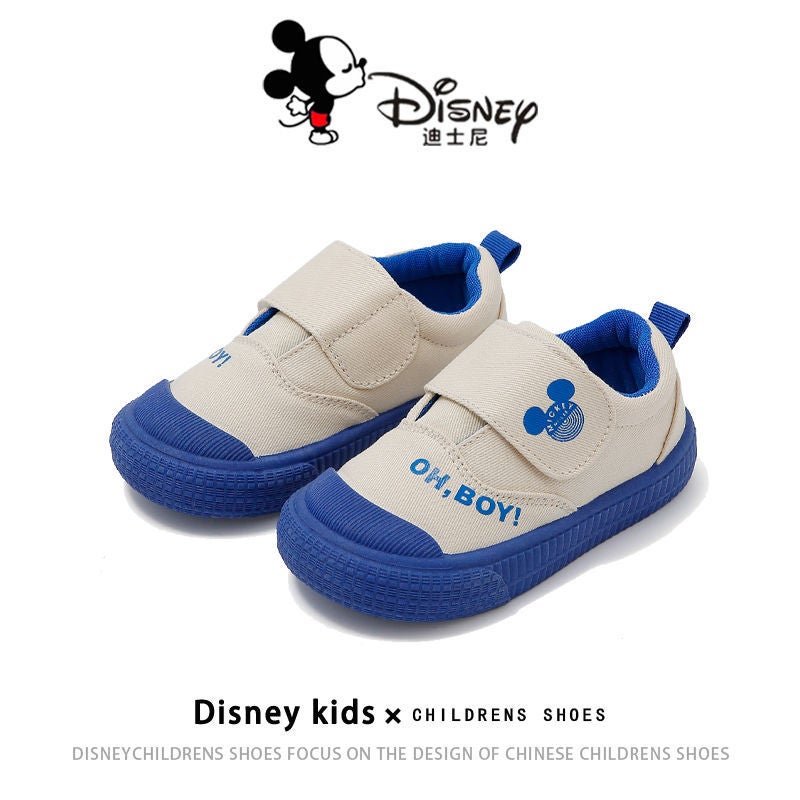 Disney Kidsren'S Canvas Shoes 2025 Spring Boys' Indoor Shoes Non-Slip Soft Bottom Velcro Cloth Shoes Girls' Shoes - Image 4