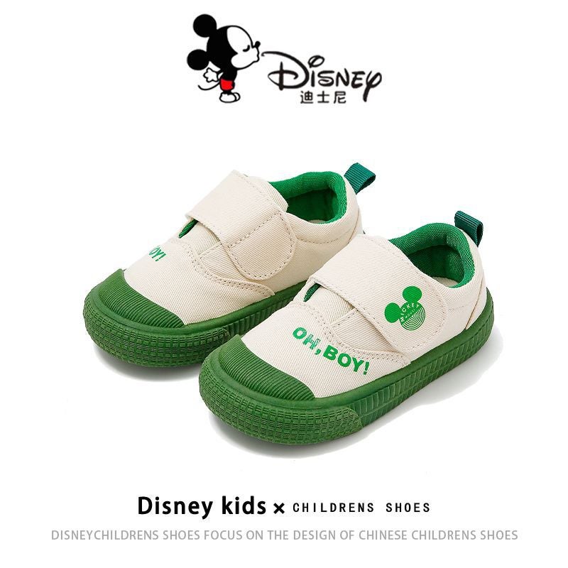 Disney Kidsren'S Canvas Shoes 2025 Spring Boys' Indoor Shoes Non-Slip Soft Bottom Velcro Cloth Shoes Girls' Shoes - Image 3
