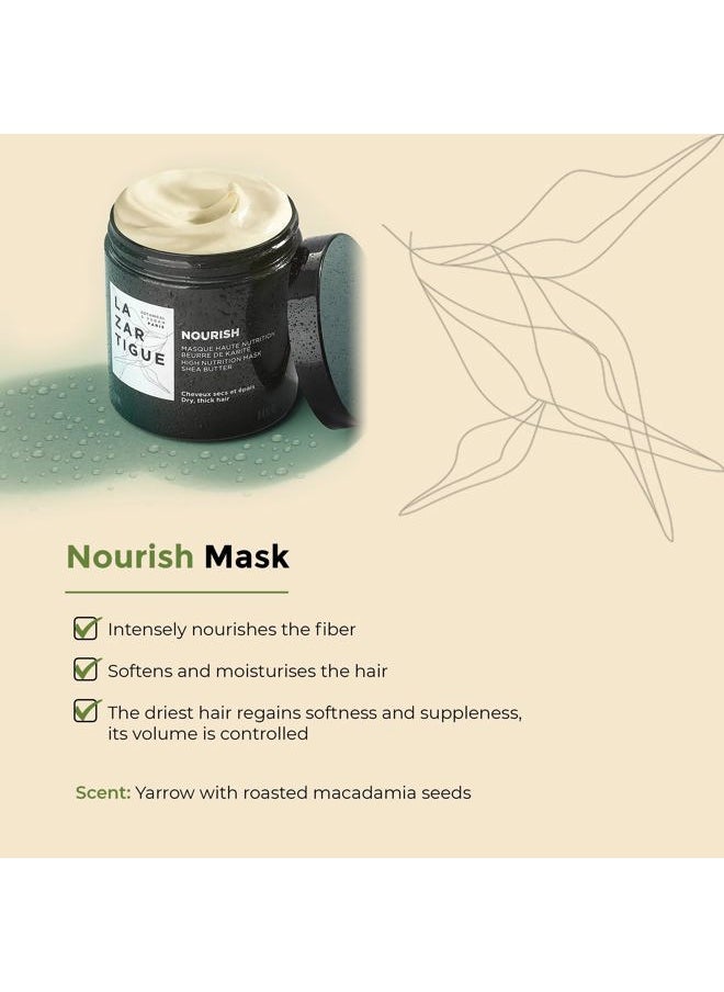 Lazartigue Nourish Mask - Moisturizing, Conditioning Treatment With Coconut Oil And Shea Butter - Non-Greasy, Easy Rinse, Super Creamy Formula - 100% Vegan, Sulfate And Silicone Free - 8.4 Oz  - Image 3