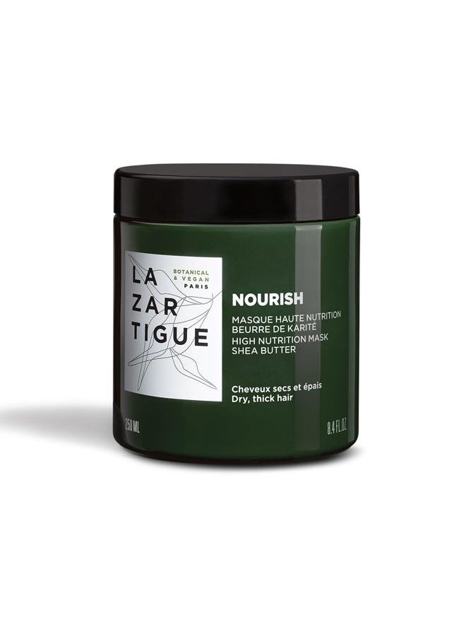 Lazartigue Nourish Mask - Moisturizing, Conditioning Treatment With Coconut Oil And Shea Butter - Non-Greasy, Easy Rinse, Super Creamy Formula - 100% Vegan, Sulfate And Silicone Free - 8.4 Oz  - Image 1