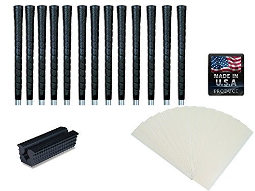 TackiMac Golf Grips Standard Size Black Pro Tour Wrap Grip Kit 13 grips grip tape clamp instructions