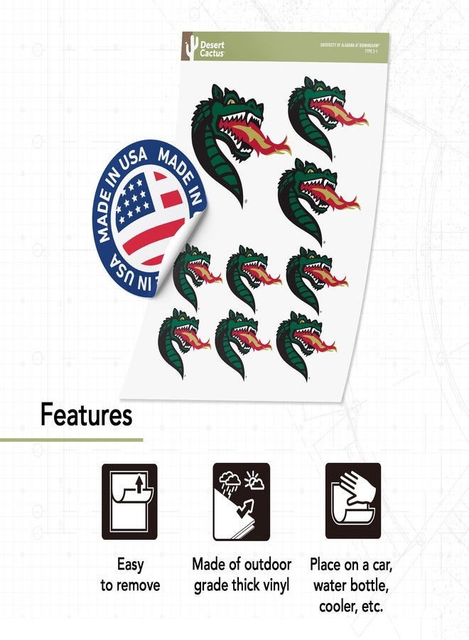 Desert Cactus University of Alabama at Birmingham Sticker Blazers UAB Vinyl Decals Laptop Water Bottle Car Scrapbook T3 (Type 3-1) - Image 4