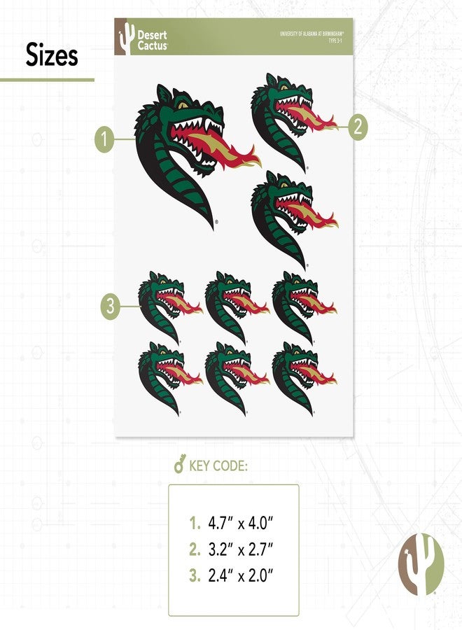 Desert Cactus University of Alabama at Birmingham Sticker Blazers UAB Vinyl Decals Laptop Water Bottle Car Scrapbook T3 (Type 3-1) - Image 3