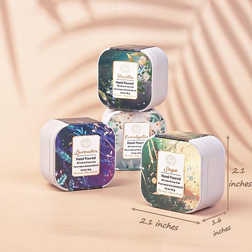 HiHas Premium 8Pack Organic Aromatherapy Candles HandPoured Soy Wax Jars Natural Fragrance for Home Dcor Housewarming Birthdays and Relaxing Evenings - Image 5