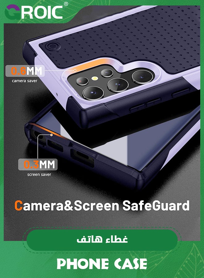 GROIC حافظة لهاتف سامسونج جالاكسي S24 الترا، غلاف هاتف عالي التحمل للحماية من السقوط، غطاء هاتف واقٍ مضاد للصدمات لهاتف سامسونج جالاكسي S24 الترا 6.8 بوصة - Image 2