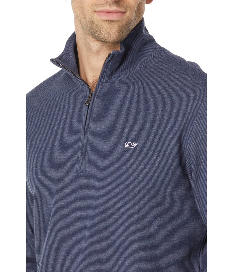 vineyard vines Men's Saltwater Quarter-Zip Pullover Sweater, Deep Bay, Large - Image 3