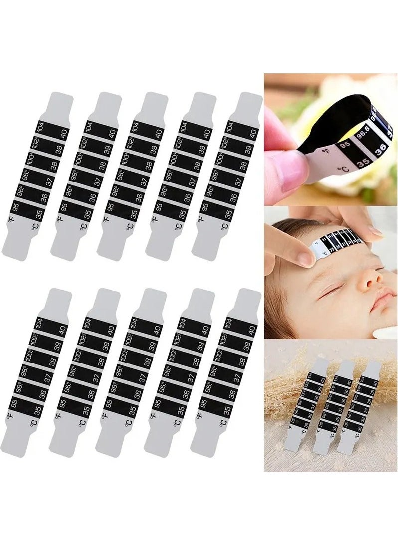 Mor Bebe Purple Bebe 5 Pieces Baby Child Forehead Strip Head Thermometer Fever Body Temperature Test Disposable  - Image 2