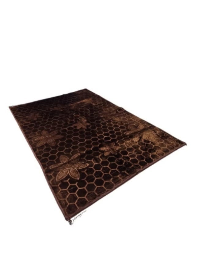 Velvet rug, premium textured rug made from high-quality materials, 200x300 cm seating mat - Image 5