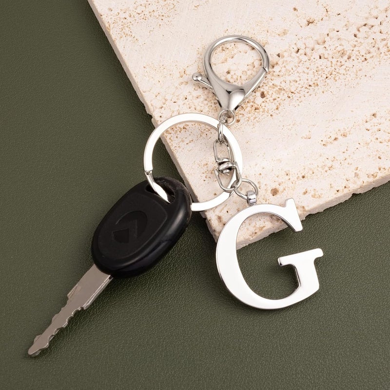 LAXPICOL Gold Letter A-Z Keychain for Women Men Purse Handbags Metal Alphabet Initial Letter Key Ring Keychain - Image 5