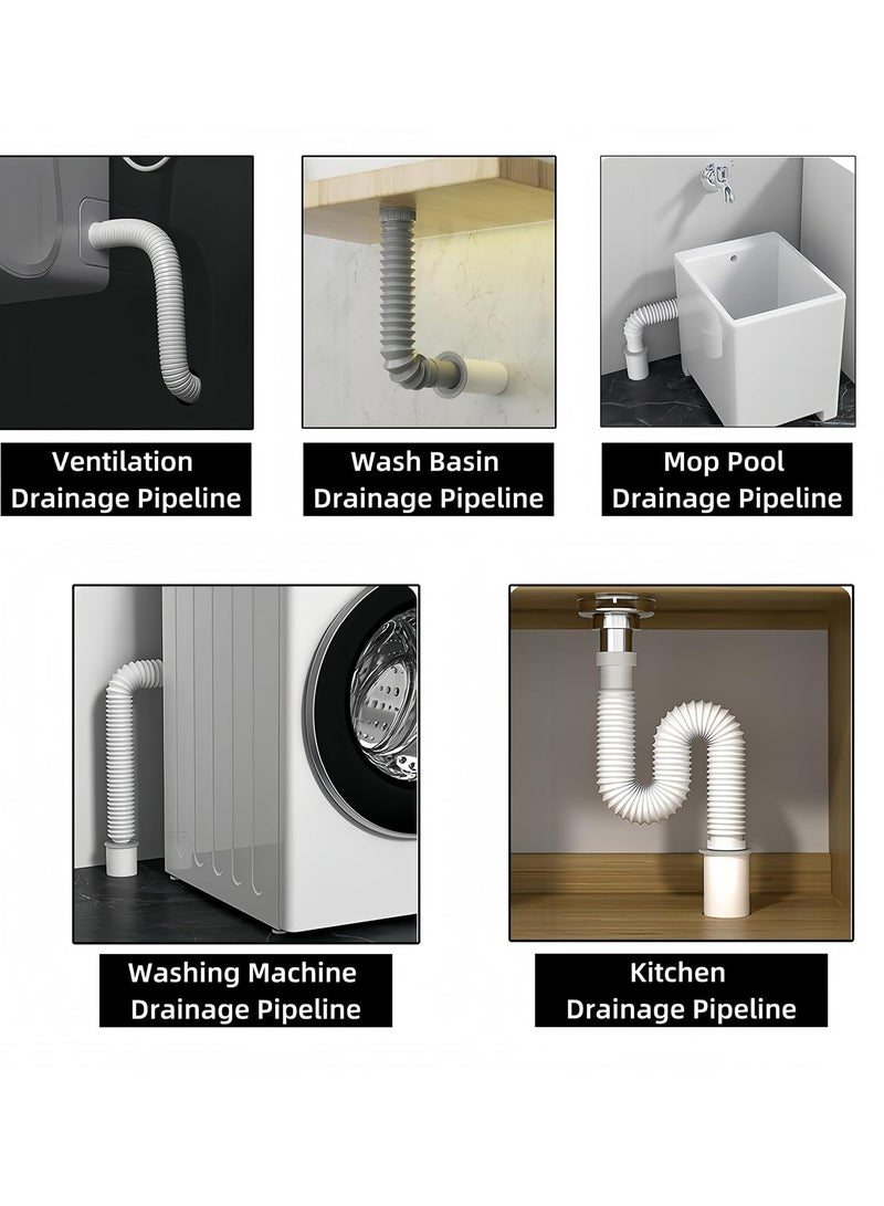Dominy 2 Pcs Odor-Proof Silicone Drain Cover, Sewer Pipe Seal Ring Cover, Floor Drain Cover backflow Preventer with Anti-Slip Design for Bathroom, Bathtub & Kitchen, etc - Image 5