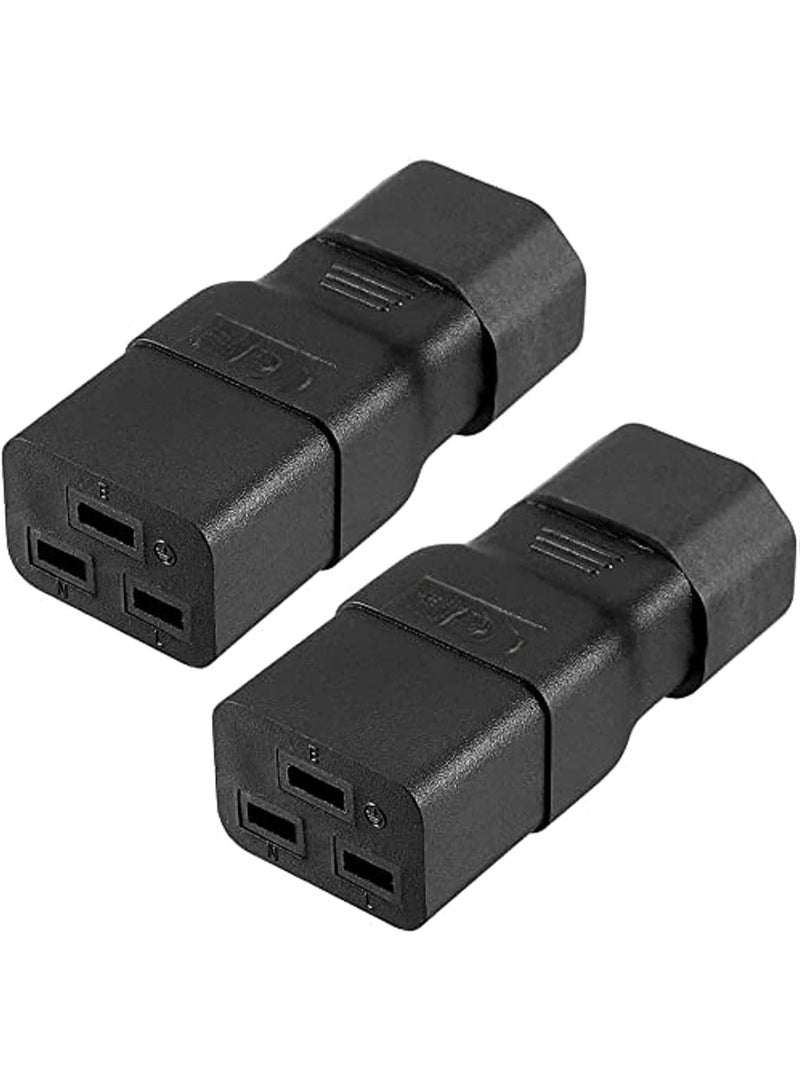 Gulf Trend IEC320 Male C14 to Female C19 Power Mains Extension Adapter for PDU UPS 10A to 15A - Image 3