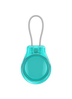 Generic Suitable For Apple Airtag Protective Cover Locator Anti-loss Device Three-proof All-inclusive Safety Lock Metal Rope Protective Cover-Color:Translucent Blue-Applicable Models:Suitable For Apple Airtag Protective Case  - Image 1