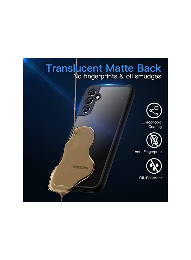 Jetech جراب غير لامع لهاتف Samsung Galaxy A14 5G مقاس 6.6 بوصة (ليس لهاتف A14 4G)، غطاء هاتف نحيف واقٍ شفاف غير لامع، مضاد لبصمات الأصابع (أسود) - Image 4