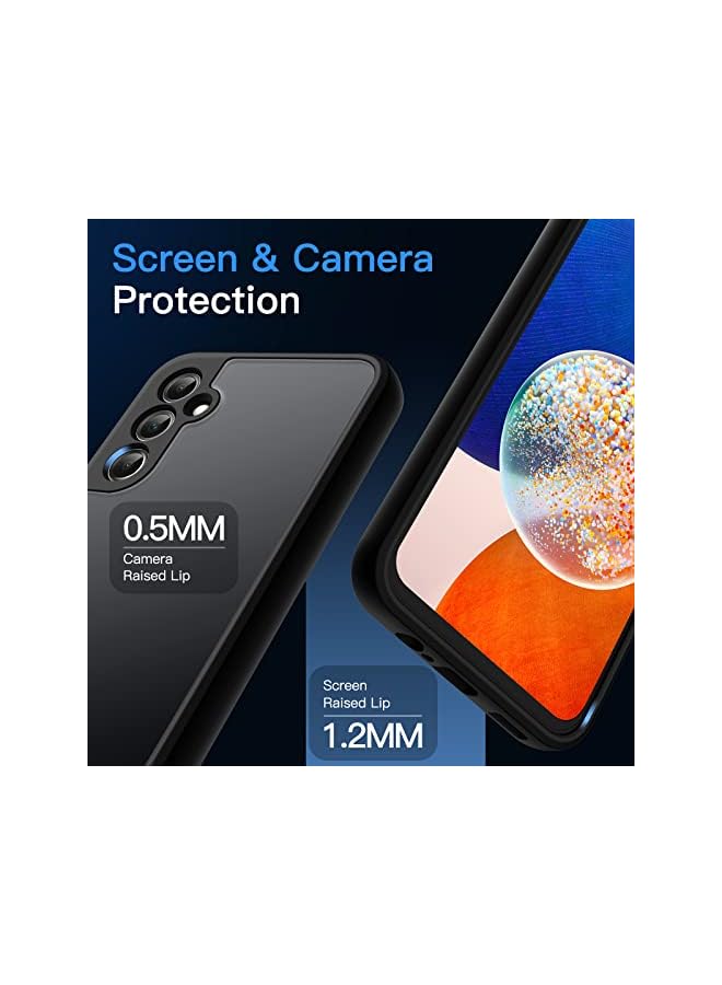 Jetech جراب غير لامع لهاتف Samsung Galaxy A14 5G مقاس 6.6 بوصة (ليس لهاتف A14 4G)، غطاء هاتف نحيف واقٍ شفاف غير لامع، مضاد لبصمات الأصابع (أسود) - Image 5