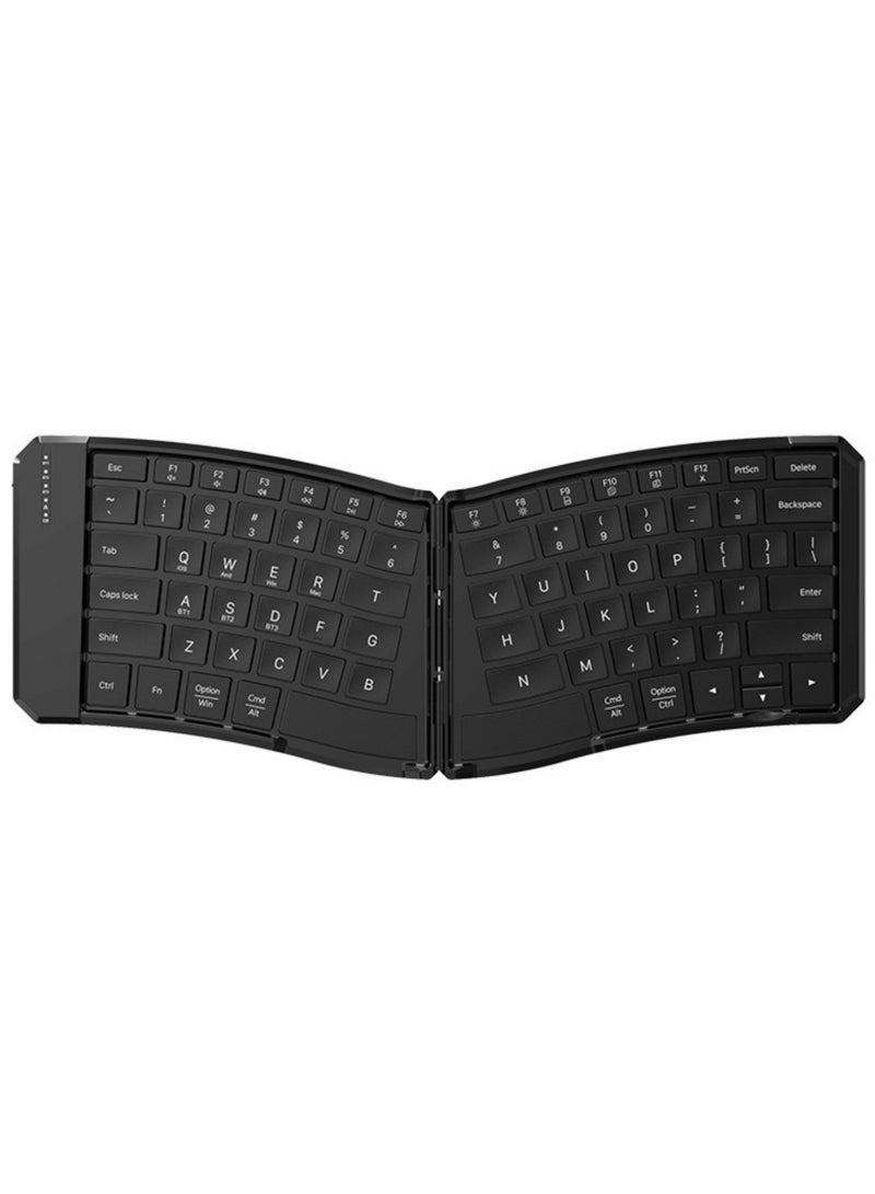Rock Pow Ergonomic Foldable Keyboard Split Folding Travel Bluetooth Keyboard Ultra Slim Portable for iPad iPhone Tablet Laptop PC  - Image 1