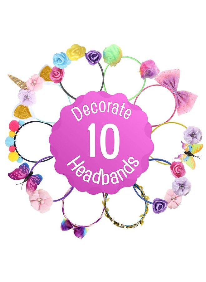 Creative Kids - Diy Fashion Headbands Craft Kit Create Your Own Headbands Arts Craft Kit For Girls 60+ Craft Supplies Included Makes 16 Unique Hair Accessories Gift For Girls - Image 1