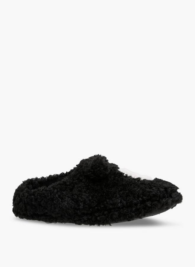 Le Confort Women Teddy Bear Embroidered Bedroom Mules - Image 1