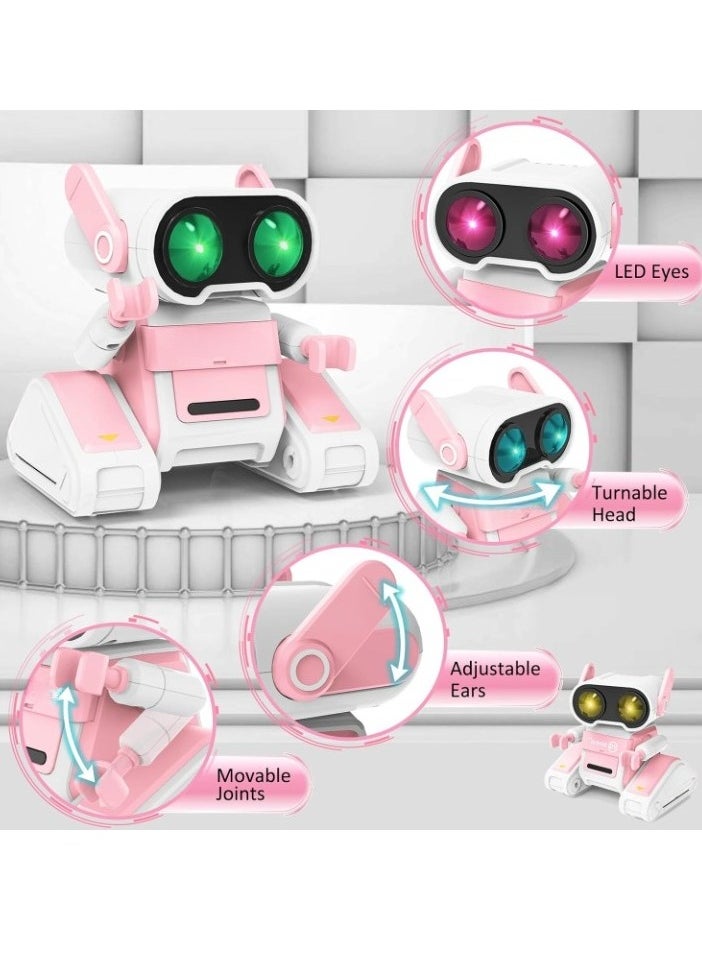 RC Robot Toy, Rechargeable Remote Control Robot Toy, Shining 7 Colors LED Eyes Robot For Kids, Durable Kids Dance Robot With Music Flexible Head And Arms, (1pc, Black  And Grey)  - Image 4