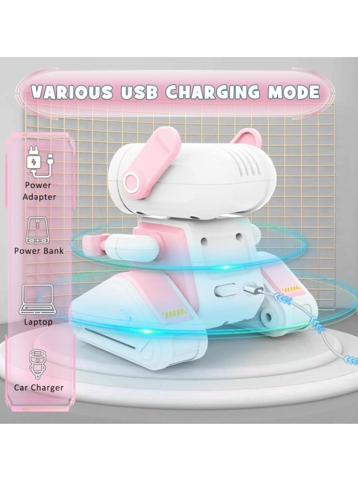 RC Robot Toy, Rechargeable Remote Control Robot Toy, Shining 7 Colors LED Eyes Robot For Kids, Durable Kids Dance Robot With Music Flexible Head And Arms, (1pc, Black  And Grey)  - Image 2