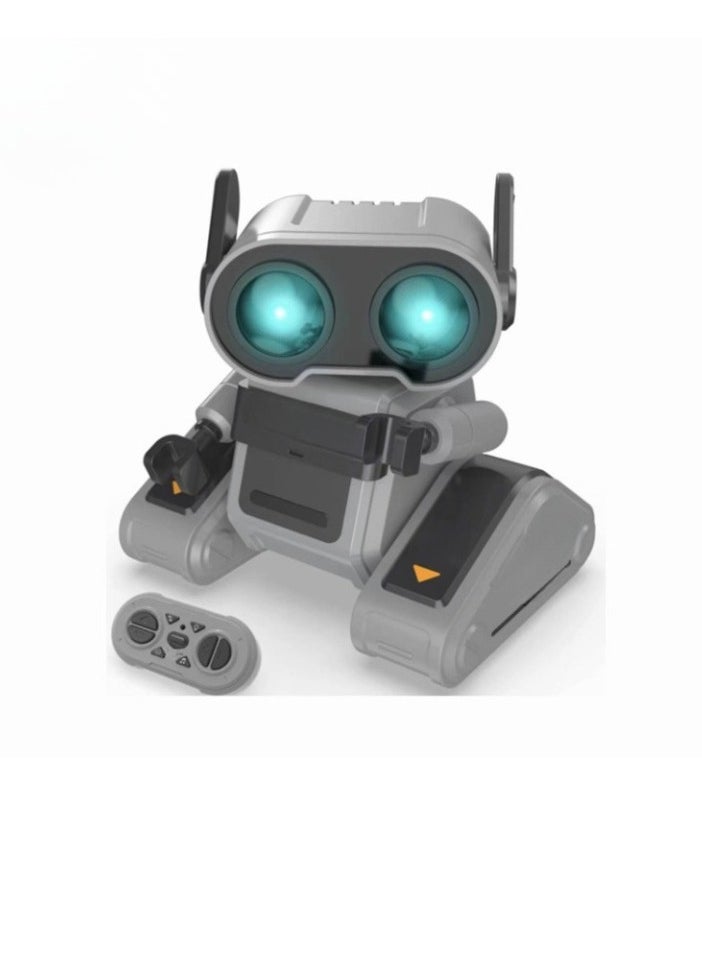 RC Robot Toy, Rechargeable Remote Control Robot Toy, Shining 7 Colors LED Eyes Robot For Kids, Durable Kids Dance Robot With Music Flexible Head And Arms, (1pc, Black  And Grey)  - Image 1