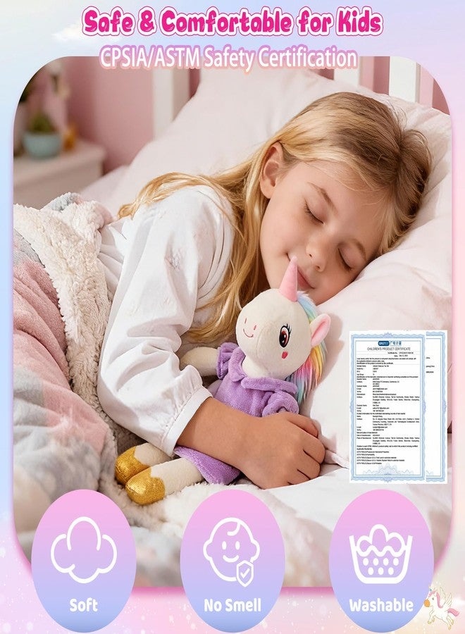 FPVERA Unicorn Toys for Girls Age 4-6, Ballerina Doll Toys for Girls 3-5, Ballet Dress up Stuffed Animals Dolls with 3 Sets of Clothes & Plush Bag, Unicorn Birthday Gifts for Kids Age 3 4 5 6 7 8 9 10 - Image 3