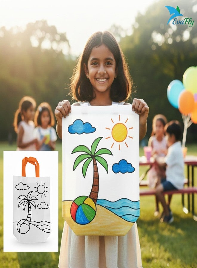 Evafly gift bags medium size for gifting – 12 Pcs | L10 x H12 x W3.5 inches, gift bags for Birthday, carry bags for gift, Return Gifts for Kids Age 10–12 - White color - Image 3