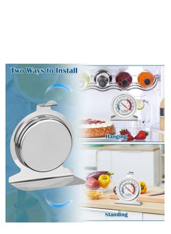 SYOSI 2 Pcs Indoor Thermometer, Fridge Freezer Thermometer Refrigerator Thermometer - Room Mechanical Thermometer, Dial Stainless Steel Thermometer for Home, Restaurants, Bars, Cafes  - Image 2