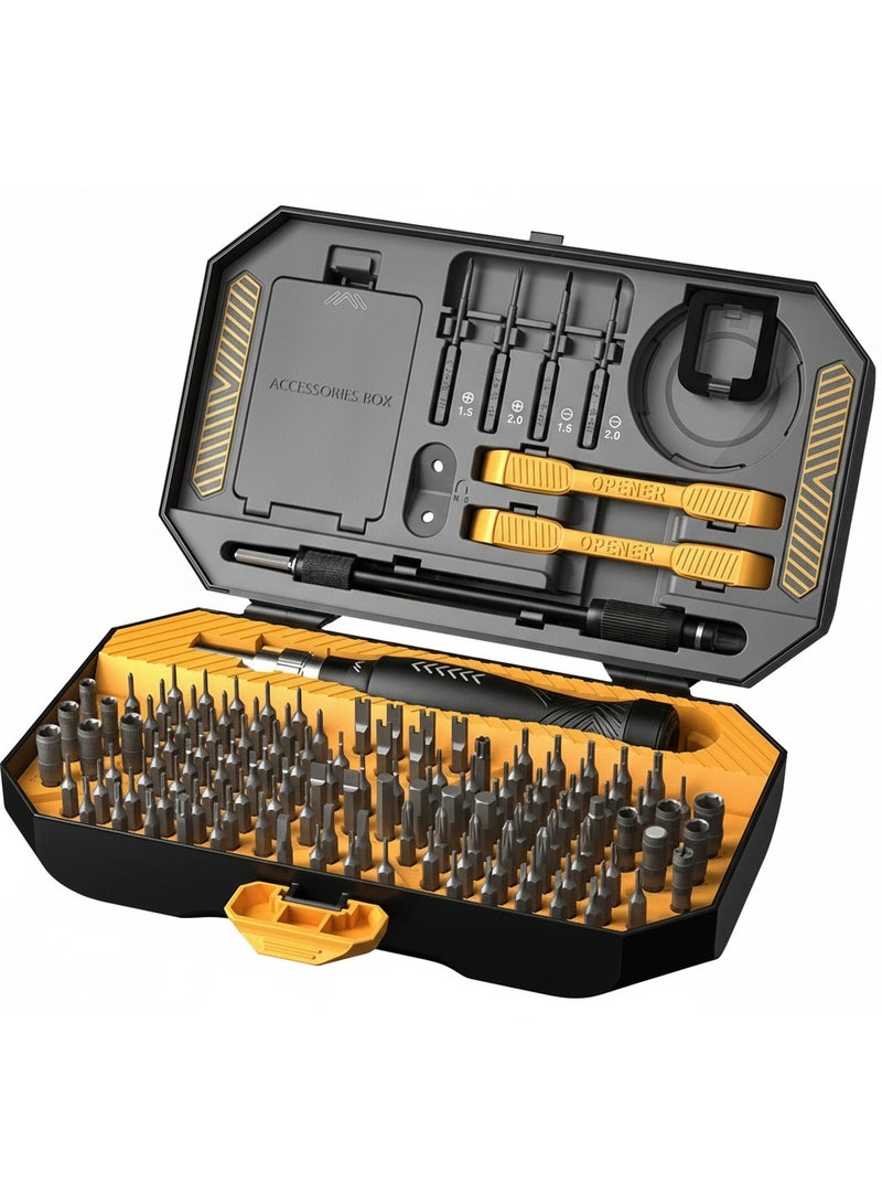 JAKEMY 145-In-1 Precision Screwdriver Set – Professional Magnetic Electronics Repair Kit with CR-V & S2 Steel Bits, Extension Rod, Suction Cup & Opening Tools – For Smartphones, Laptops, Watches, Eyeglasses & Game Consoles - Image 1