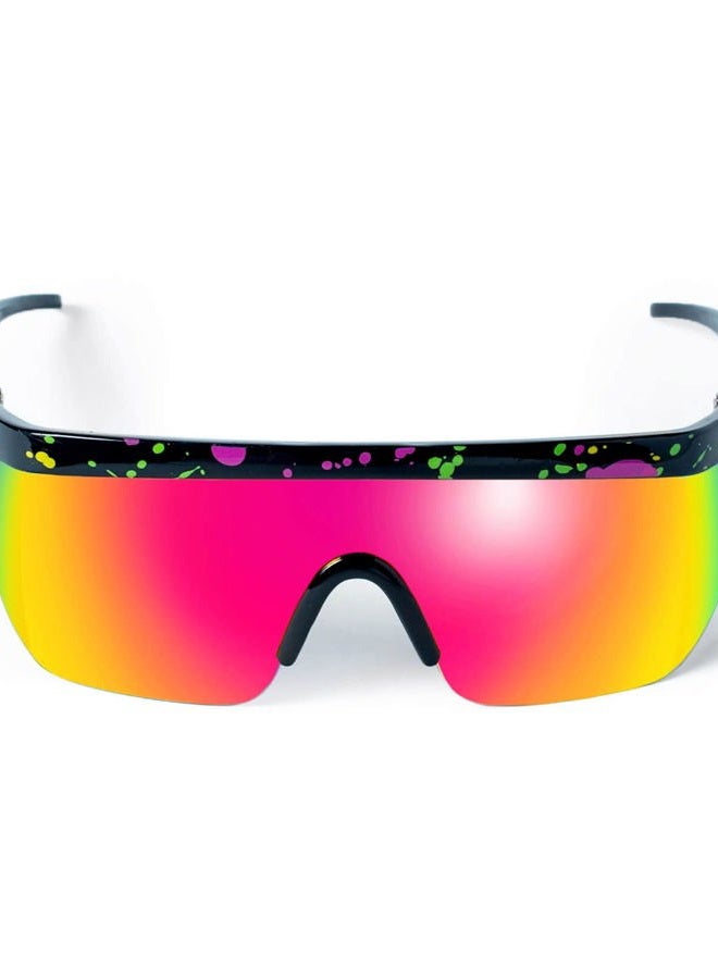 Tipsy Elves Black Neon Hundo P. Sport Style Reflective Sunglasses - Image 2