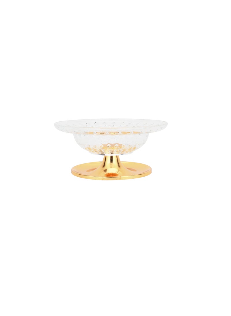 Royalford Date Bowl with Lid- RF12336/Perfect for Serving Dates, Dried Nuts, Candies, Etc./ Versatile and Strong Acrylic Construction with Elegant Golden-Finish Knob and Base/ Dishwasher and Freezer Safe Multicolor - Image 5