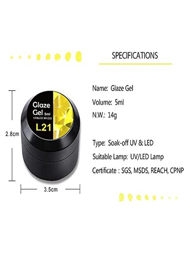 ROSALIND 5ml Soak Off Pure Color Glaze Glass Jelly Color Series Nail Gel Bright For Nail Art Design LED/UV Lamp Light need to Dry (RL-5ml-L31) - Image 3