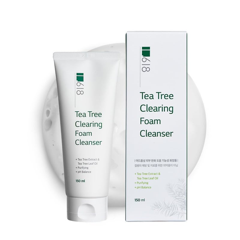 1.618 Tea Tree Clearing Foam Cleanser  slight acidity  pH 6065  for oily Acneprone skin  popular kbeauty  507 oz