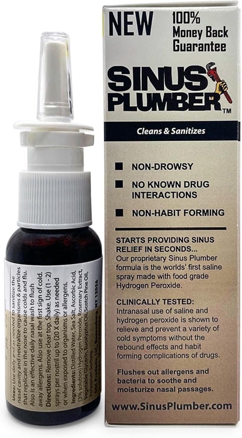 Sinus Plumber Hydrogen Peroxide Nasal Hygiene Mist  Deep Cleans Nose from Airborne Particles for Immune Defense - Image 2