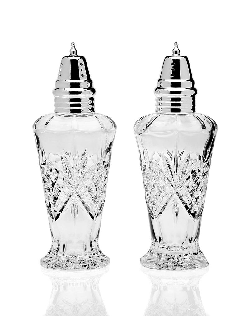 Godinger Dublin Salt and Pepper Shaker Set Clear