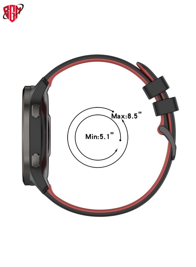 BGM For Amazfit BIP 20mm Checkered Two-Color Silicone Watch Band(White+Black)  - Image 5