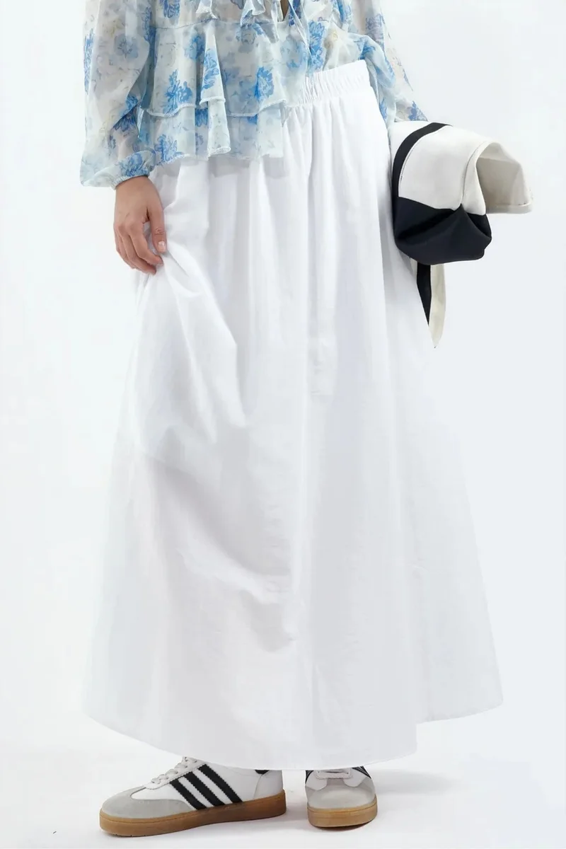 Busem BUSEM Elastic Waist Midi Skirt with Pockets