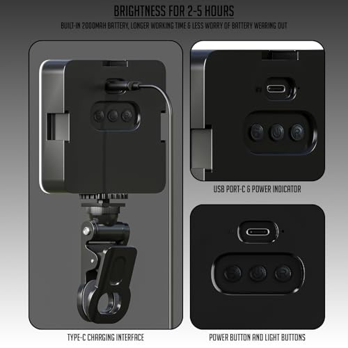 ls lapster Lapster Luma sync RGB Light for Video Shooting YouTube,Zoom Meeting, Photography Lighting with Clip Dimmable and Rechargeable for Camera Selfie Stick Tripod Laptop Cellphone & Other Gadgets - Image 2