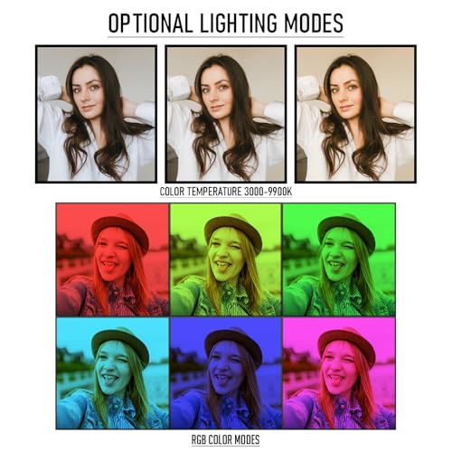 ls lapster Lapster Luma sync RGB Light for Video Shooting YouTube,Zoom Meeting, Photography Lighting with Clip Dimmable and Rechargeable for Camera Selfie Stick Tripod Laptop Cellphone & Other Gadgets - Image 3