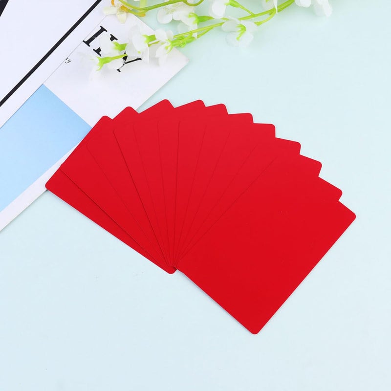Red Aluminum Blank Metal Business Cards 100pcs 0 21mm Thick 3 4x2 1 Inch Sublimation UV Printable - Image 5