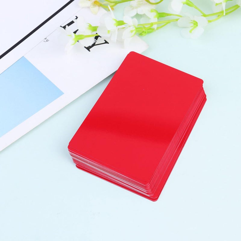 Red Aluminum Blank Metal Business Cards 100pcs 0 21mm Thick 3 4x2 1 Inch Sublimation UV Printable - Image 4