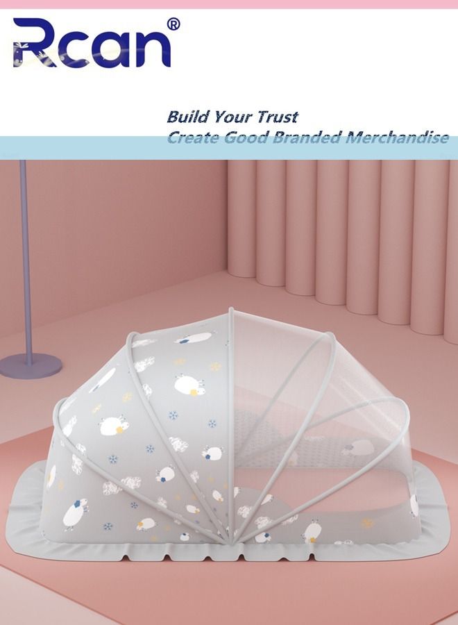 Rcan Baby Mosquito Net Bed Tent Portable Breathable Foldable Baby Bed Cover Bottomless Bug Resistant Newborn Bed for Baby Boys Girls - Image 1