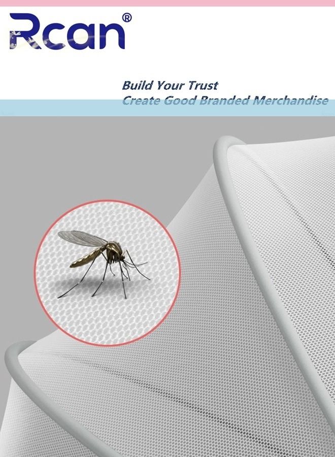 Rcan Baby Mosquito Net Bed Tent Portable Breathable Foldable Baby Bed Cover Bottomless Bug Resistant Newborn Bed for Baby Boys Girls - Image 2