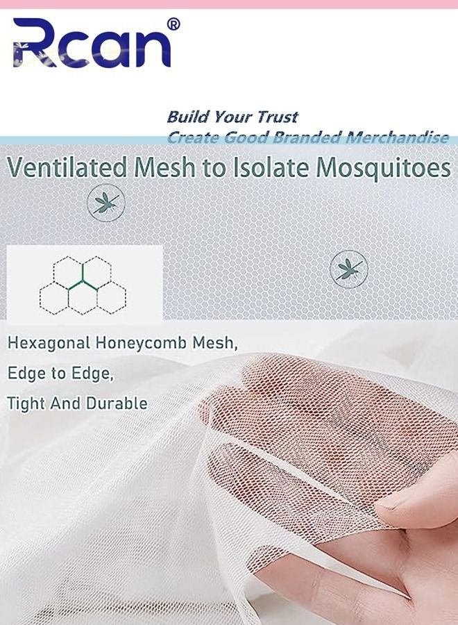 Rcan Baby Mosquito Net Bed Tent Portable Breathable Foldable Baby Bed Cover Bottomless Bug Resistant Newborn Bed for Baby Boys Girls - Image 4