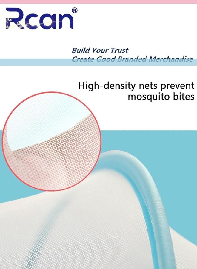 Rcan Baby Mosquito Net Bed Tent Portable Breathable Foldable Baby Bed Cover Bottomless Bug Resistant Newborn Bed for Baby Boys Girls - Image 3