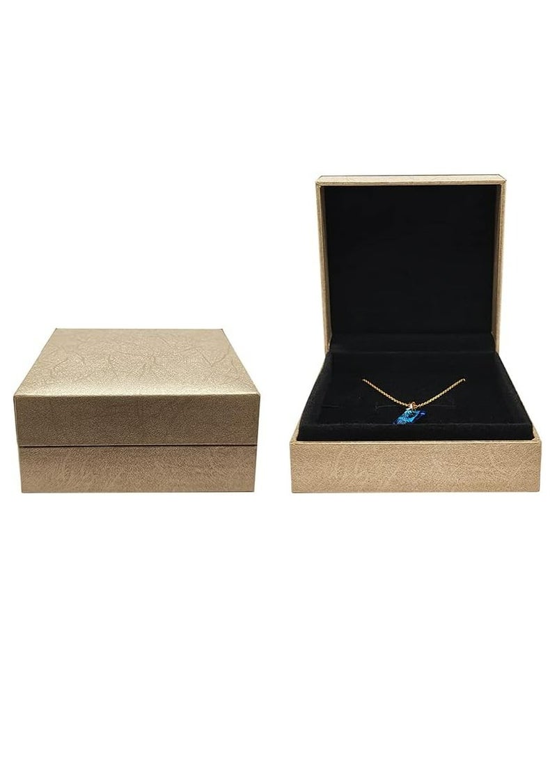 أوزيغالور 1 قطعة علبة مجوهرات ذهبية من البولي يوريثان لتخزين قلادة قلادة أقراط قلادة ذهبية - Image 1