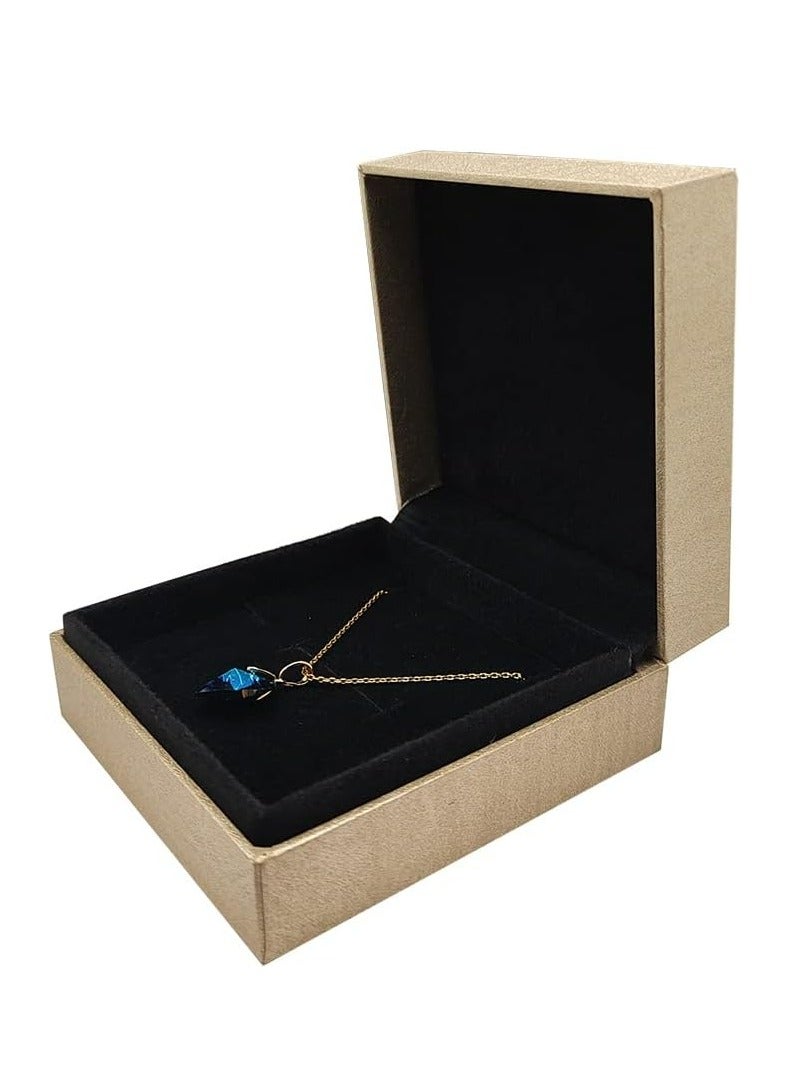 أوزيغالور 1 قطعة علبة مجوهرات ذهبية من البولي يوريثان لتخزين قلادة قلادة أقراط قلادة ذهبية - Image 2