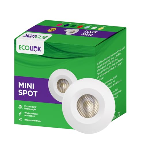 EcoLink Polycarbonate 2W LED Spot Light | Mini Spot Light For Display & Home Decoration | Cut Out: 35Mm, Color: Blue, Pack Of 1 - Image 1