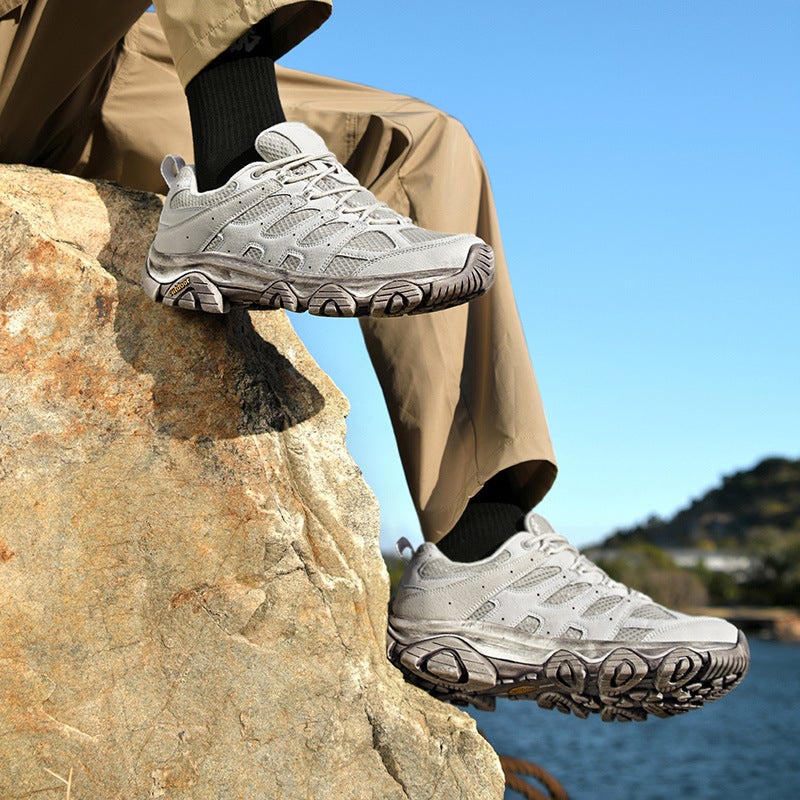 2025 Four Seasons New Sports Outdoor Shoes Men'S Couple Mesh Breathable Hiking Shoes Women'S Off-Road Anti-Slip Rock Climbing Hiking Shoes - Image 4