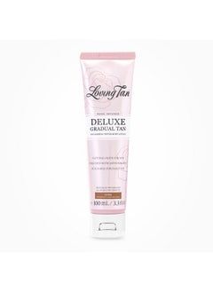Loving Tan Rose Scented Deluxe Gradual Tan Lotion, Dark-Natural Looking Self Tanner, Professional Strength Sunless Tanner, 5+ Self Tanning Applications-Cruelty Free, Naturally Derived Dha-3.3 Fl Oz  - Image 1